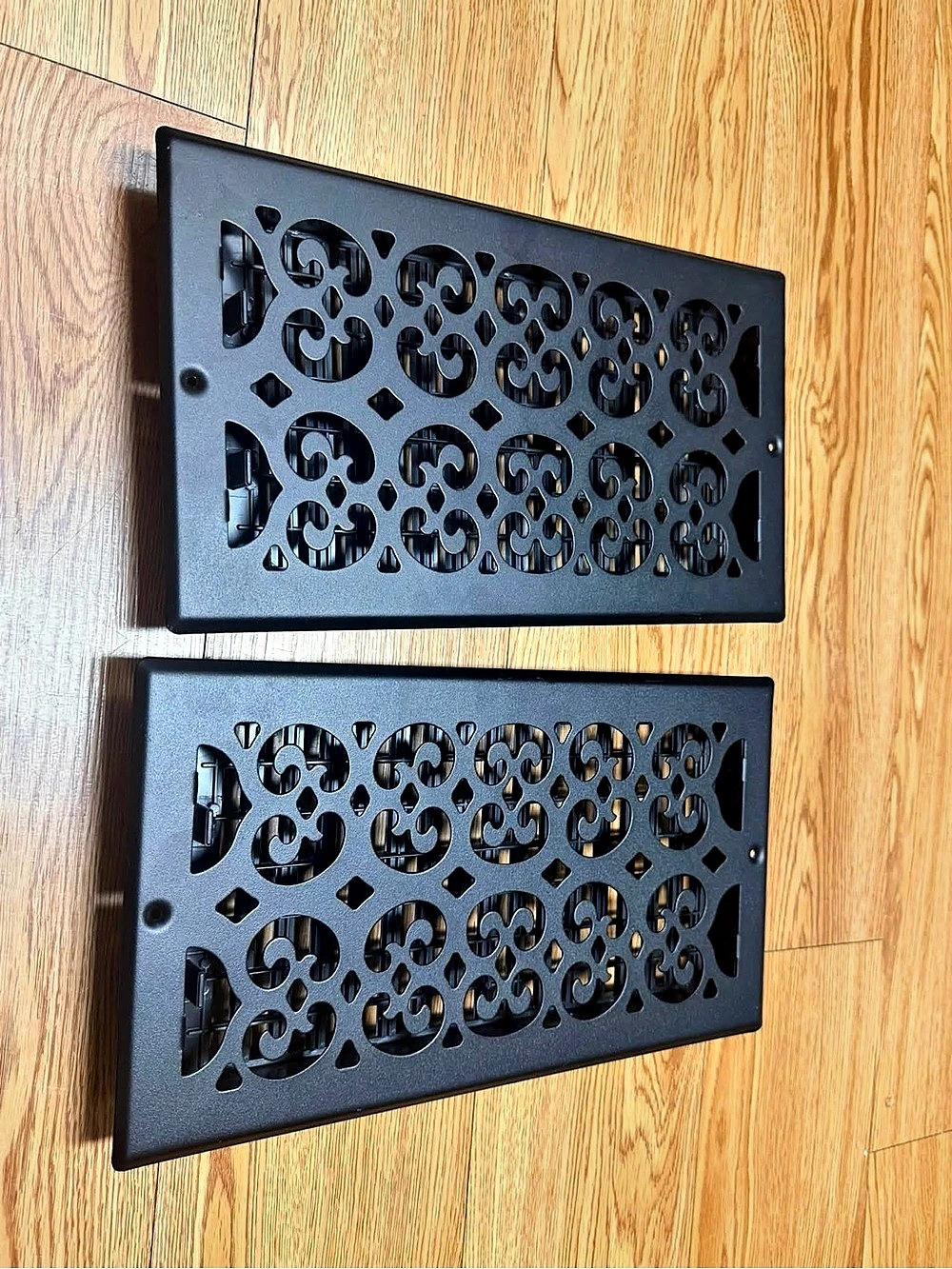 Decor Grates Scroll Design Floor Register Black 6 x 12